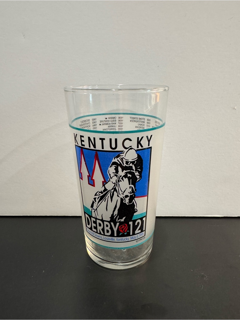 1995 Kentucky Derby 121 mint julep glass